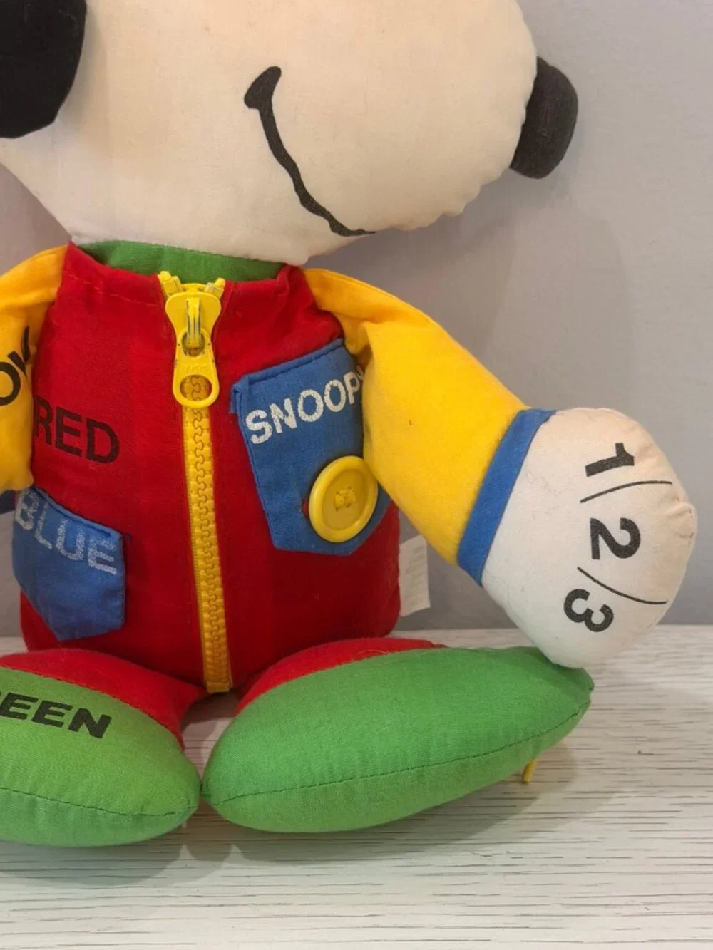 Vintage 1968 Learn & Play Peanuts Snoopy Doll Teach Me to Dress Activity Toy